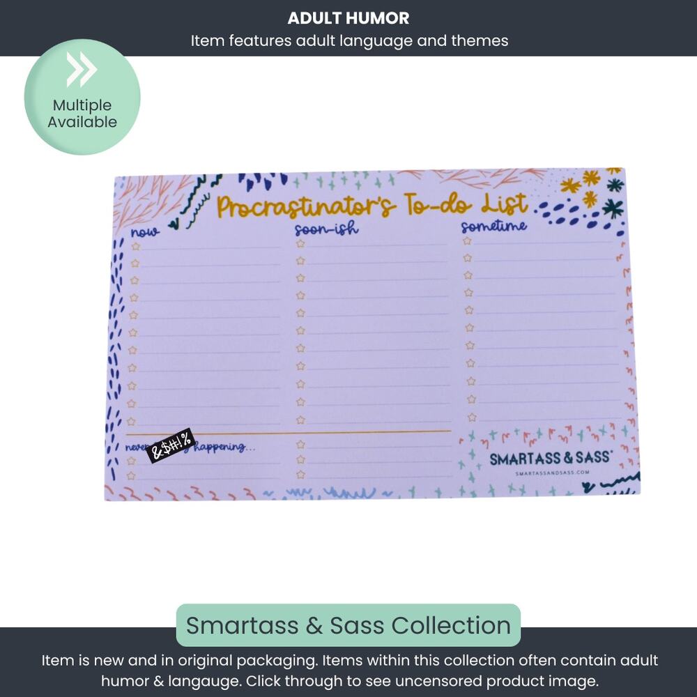 Procrastinator’s To-Do List Pad